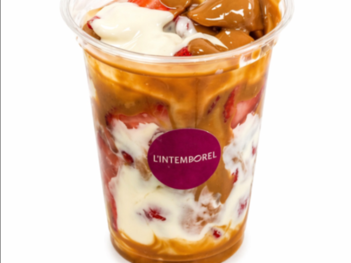 Cup fraise chocolat blanc spéculos 